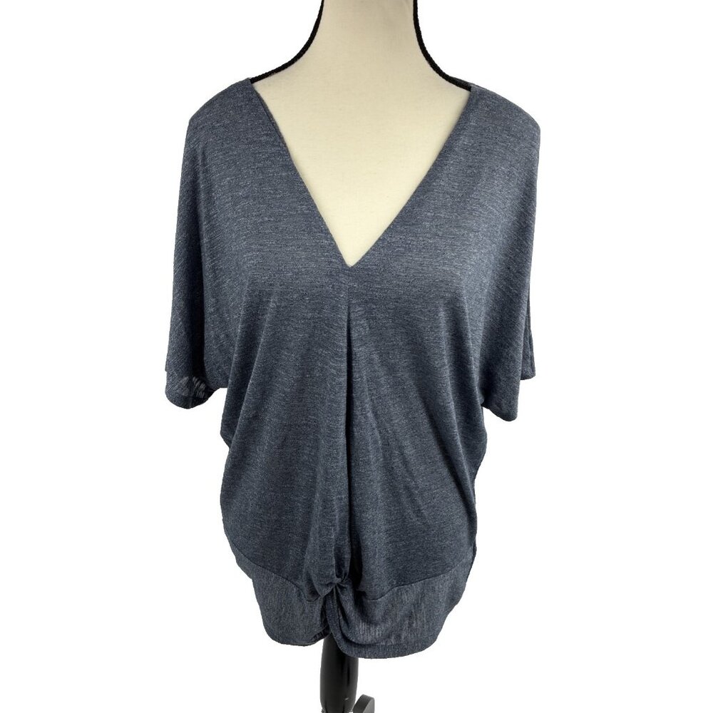 Juicy Couture Womens Draped V Neck Top Twist Hem M
